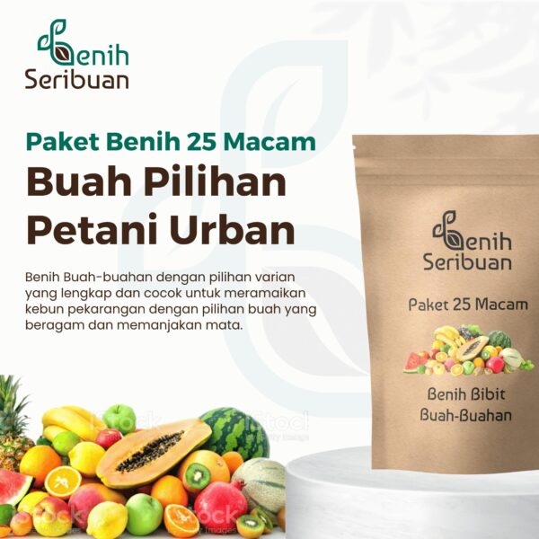 Paket 25 Benih Buah Pilihan Petani Urban Benih Seribuan