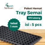 - Paket Tray Semai 5 pc Pot Tray Tebal 1 MM Lubang 105 Media Tanam Semai Benih