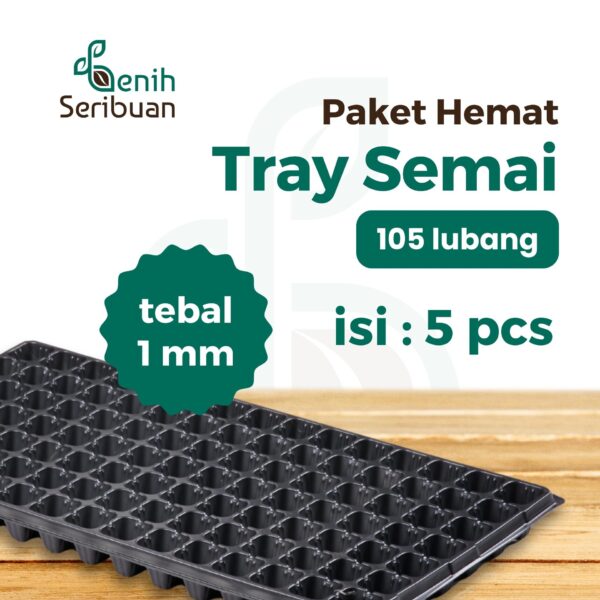 - Paket Tray Semai 5 pc Pot Tray Tebal 1 MM Lubang 105 Media Tanam Semai Benih 1 - Paket Tray Semai 5 pc Pot Tray Tebal 1 MM Lubang 105 Media Tanam Semai Benih