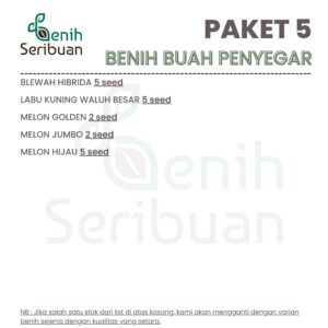 Benih Buah Penyegar 5 Macam Benih Paket Buah-Buahan Segar Seribuan