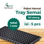 - Paket Tray Semai 5 pc Pot Tray Tebal 1 MM Lubang 128 Media Tanam Semai Benih