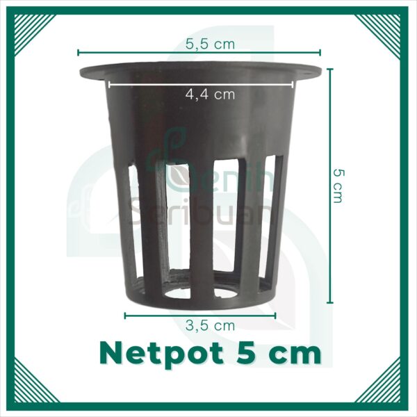 Netpot Hidroponik 50 pcs 5cm 7cm Plastik Hitam 2 Netpot Hidroponik 50 pcs 5cm 7cm Plastik Hitam